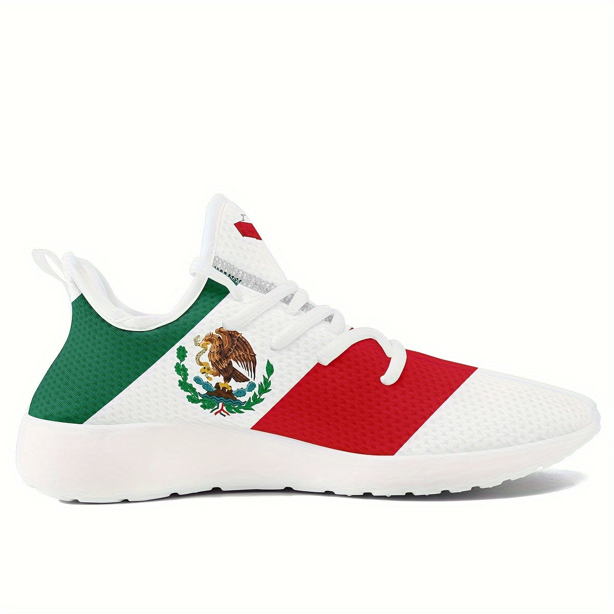 Trendy Mexico Pattern Sneakers - Plus Size Men's Breathable Soft Sole Shoes