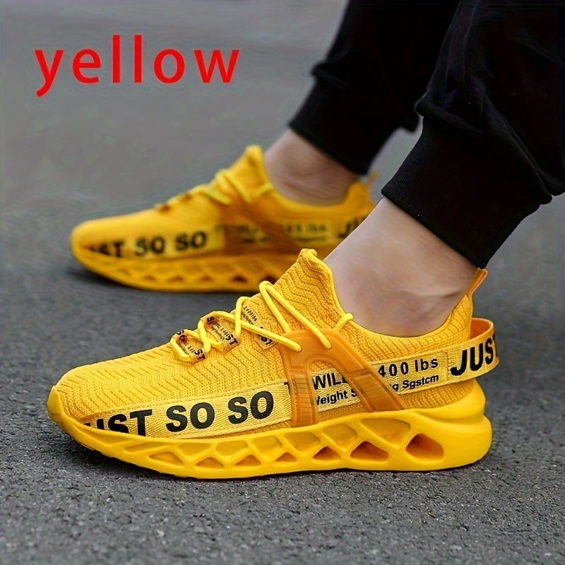 Blade Type Shoes - Plus Size Men's Shock Absorption Slip-On Sneakers for Outdoor Activities