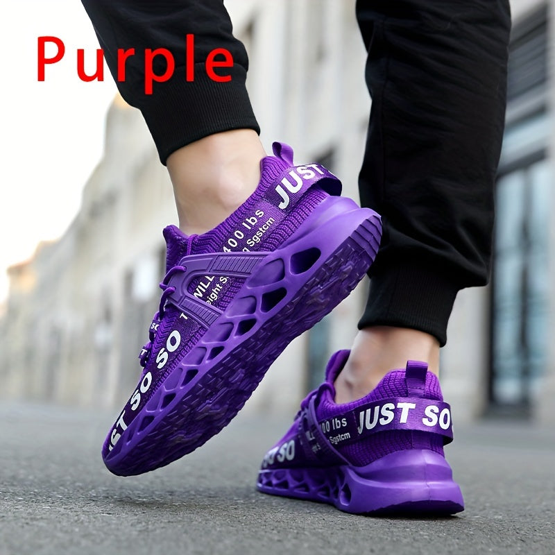 Blade Type Shoes - Plus Size Men's Shock Absorption Slip-On Sneakers for Outdoor Activities