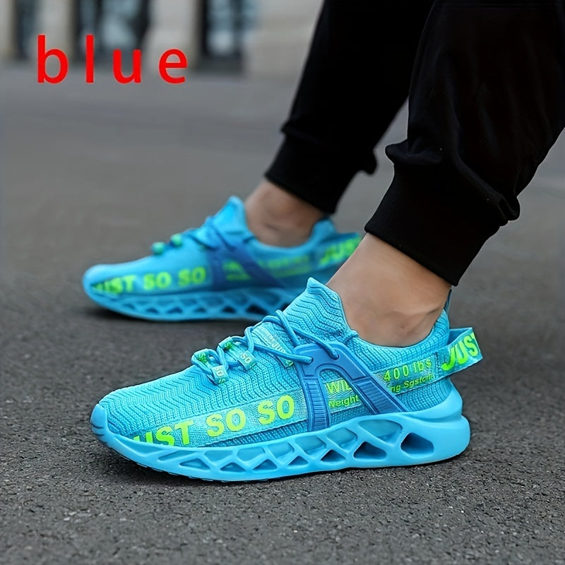 Blade Type Shoes - Plus Size Men's Shock Absorption Slip-On Sneakers for Outdoor Activities