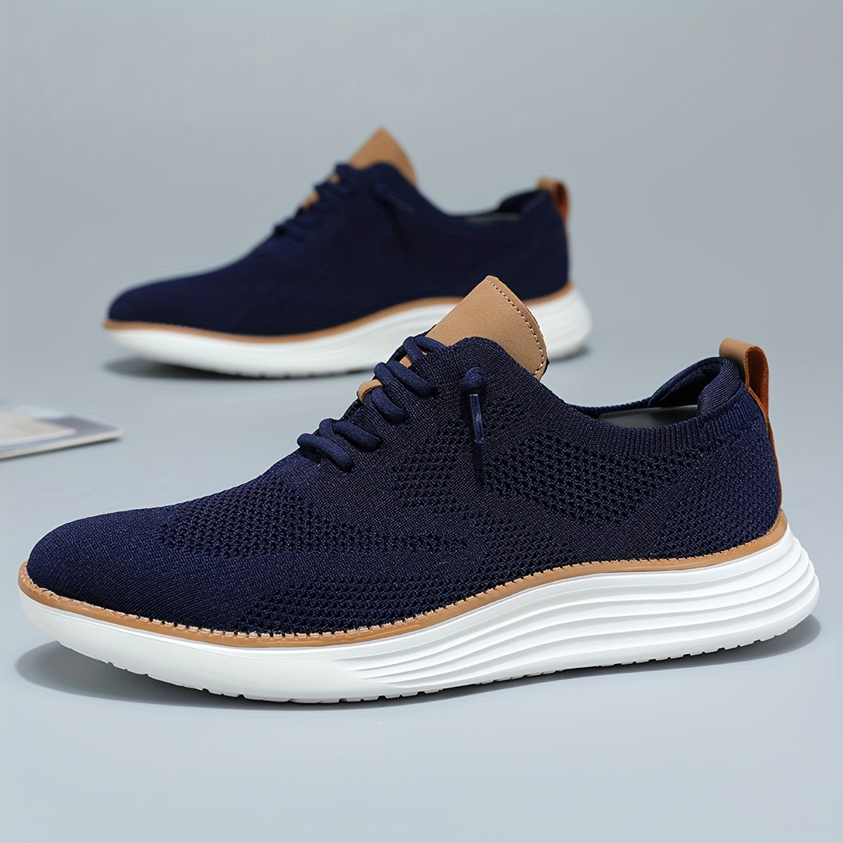 Men's Lightweight Athletic Sneakers - Breathable Lace-Up Shoes