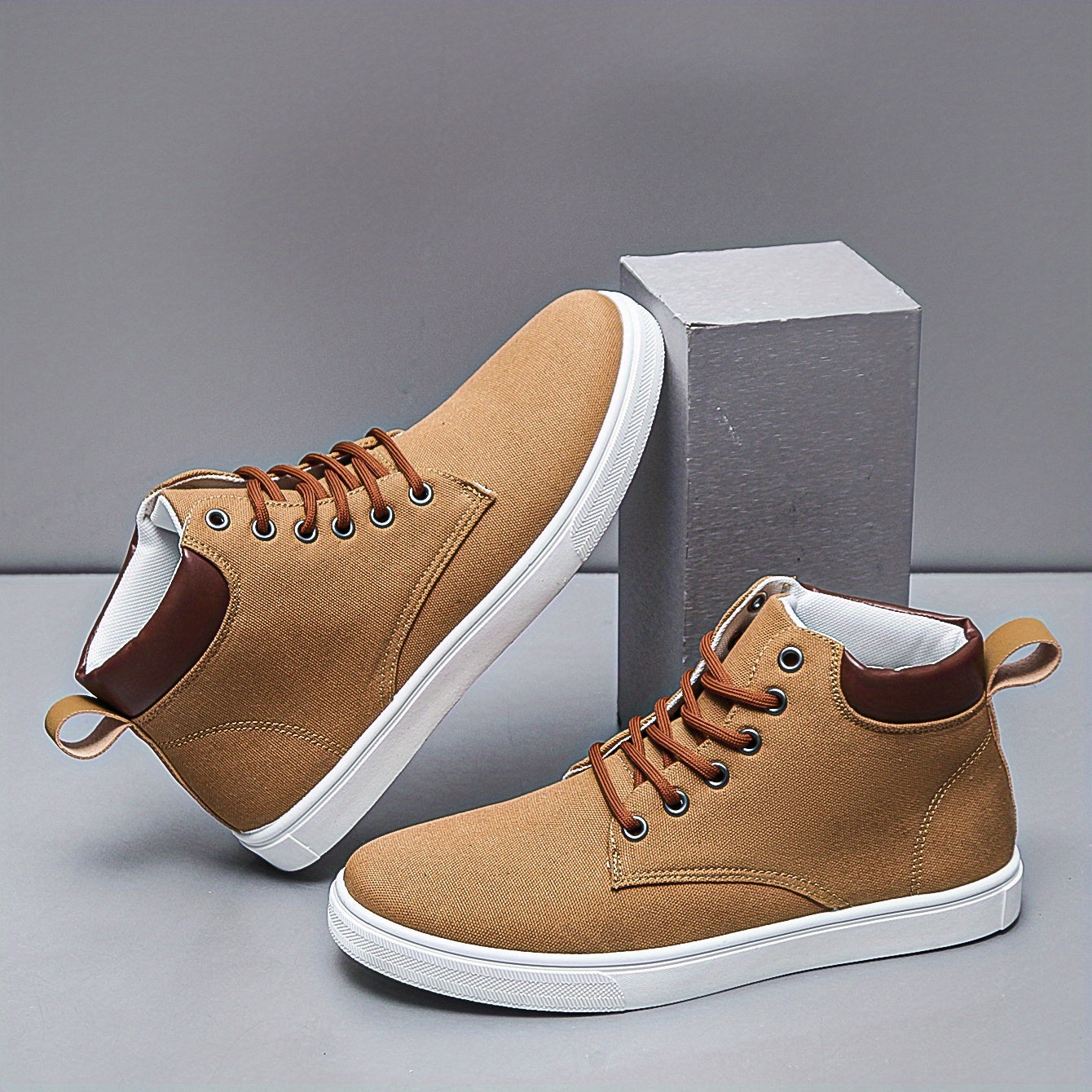 Canvas High Top Skate Shoes - Men's Lace-up Sneakers for Halloween